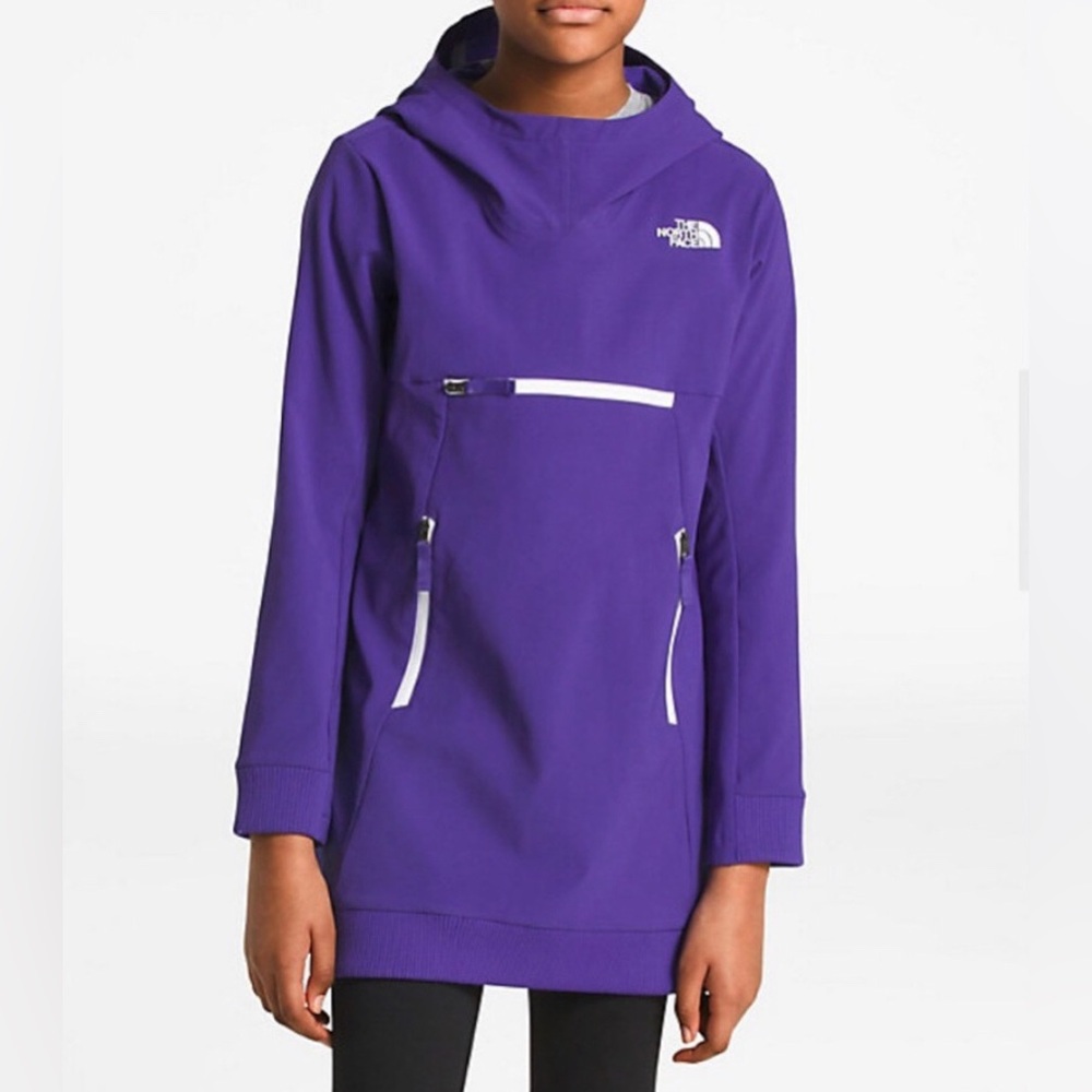 The North Face XL SIZE 18 girls tekno pullover outdoor hoodie purple